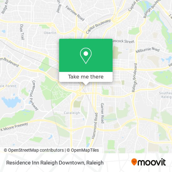 Residence Inn Raleigh Downtown map
