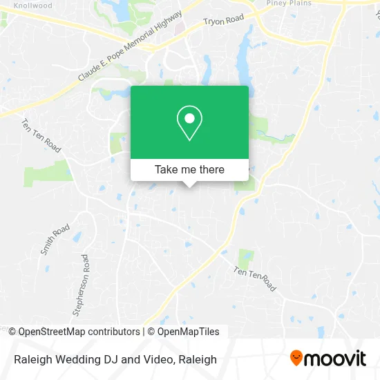 Raleigh Wedding DJ and Video map