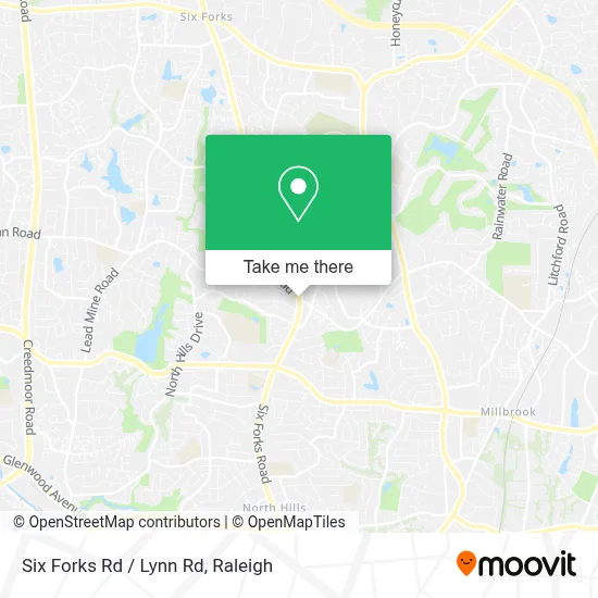 Six Forks Rd / Lynn Rd map