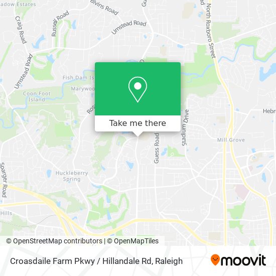 Croasdaile Farm Pkwy / Hillandale Rd map