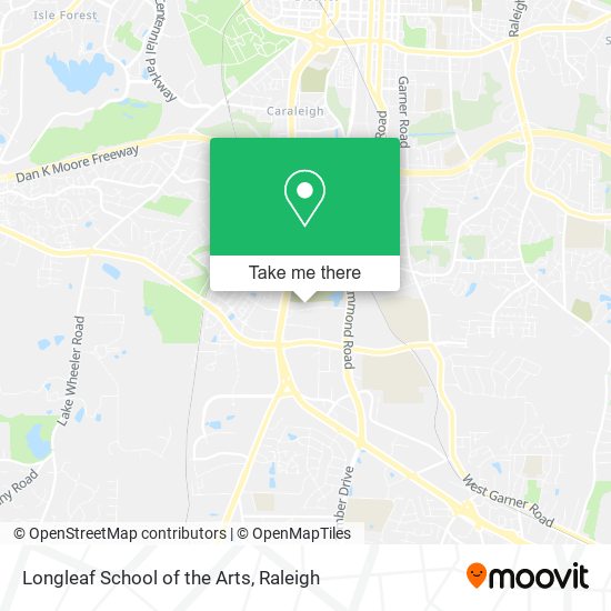 Longleaf School of the Arts map