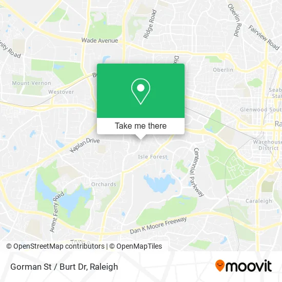 Gorman St / Burt Dr map