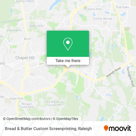 Bread & Butter Custom Screenprinting map