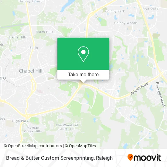 Bread & Butter Custom Screenprinting map