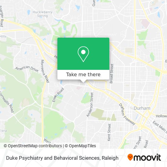Duke Psychiatry and Behavioral Sciences map