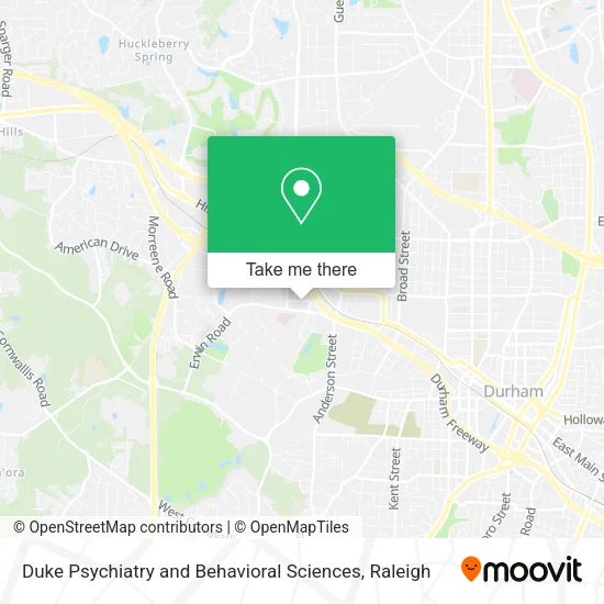 Duke Psychiatry and Behavioral Sciences map