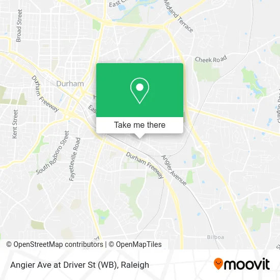 Angier Ave at Driver St (WB) map