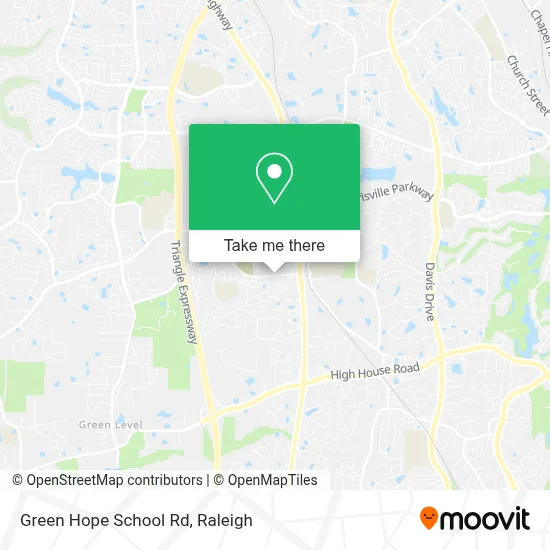 Green Hope School Rd map