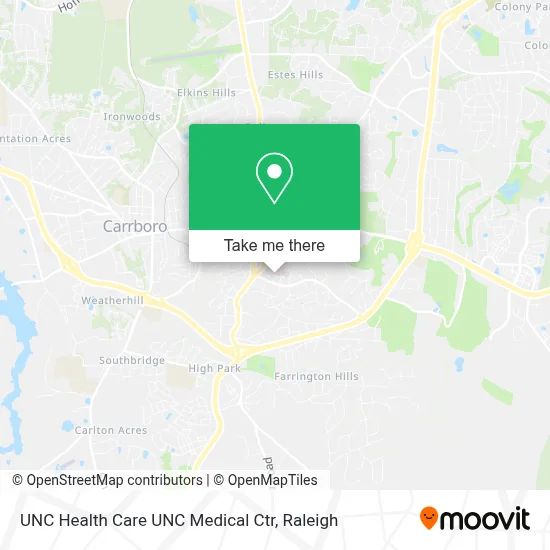 UNC Health Care UNC Medical Ctr map