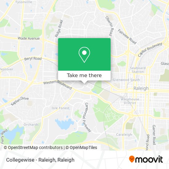 Collegewise - Raleigh map