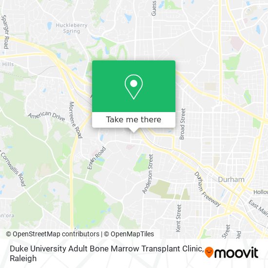 Duke University Adult Bone Marrow Transplant Clinic map