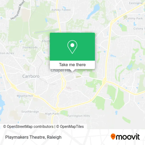 Playmakers Theatre map