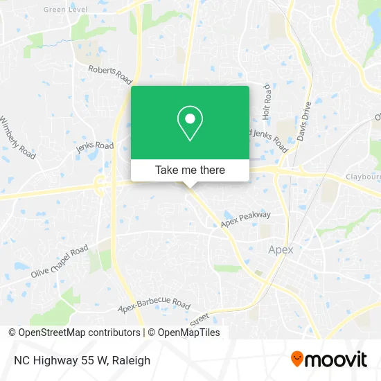 NC Highway 55 W map