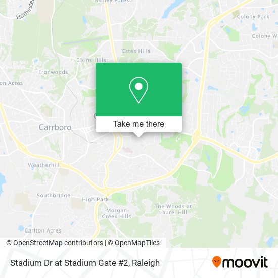 Mapa de Stadium Dr at Stadium Gate #2