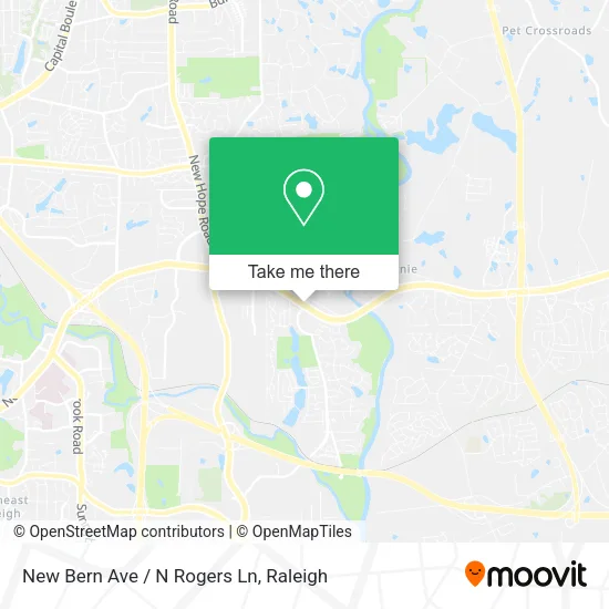 Mapa de New Bern Ave / N Rogers Ln