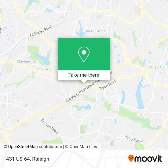 431 US-64 map