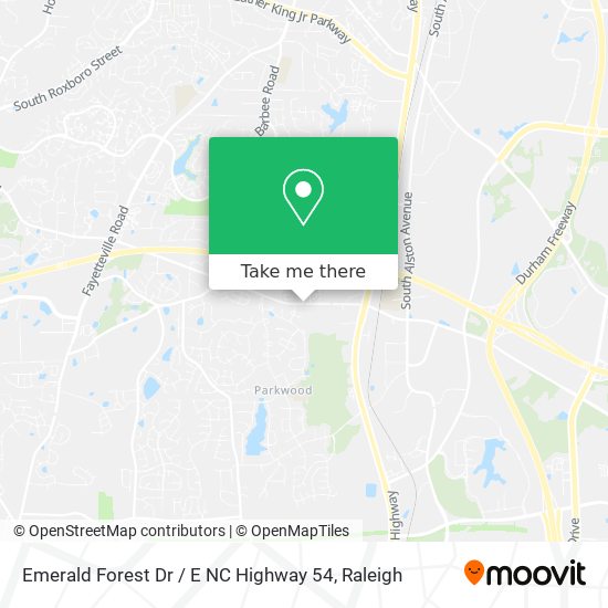 Emerald Forest Dr / E NC Highway 54 map
