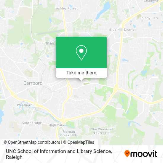UNC School of Information and Library Science map