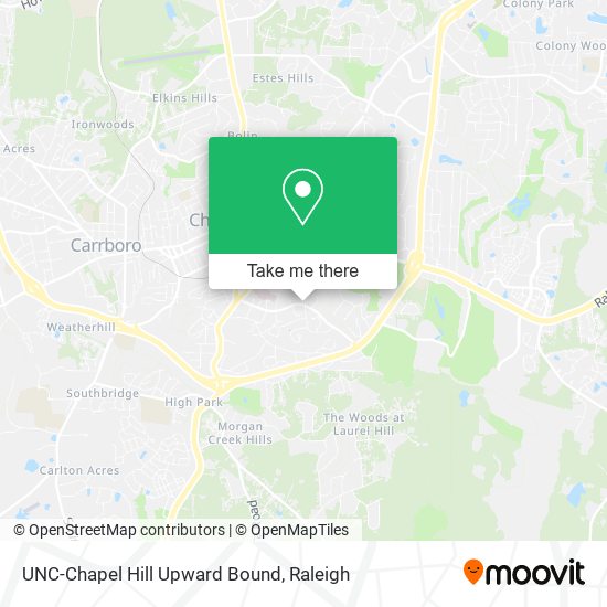 Mapa de UNC-Chapel Hill Upward Bound