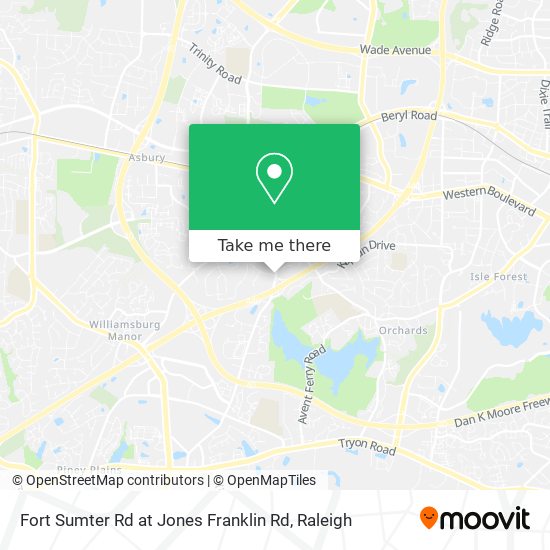 Fort Sumter Rd at Jones Franklin Rd map