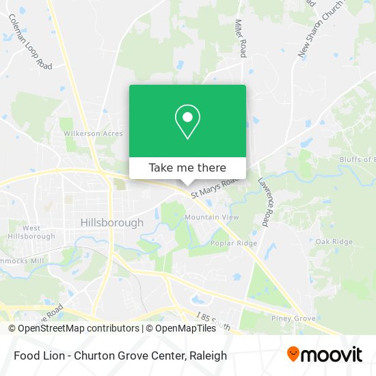 Mapa de Food Lion - Churton Grove Center