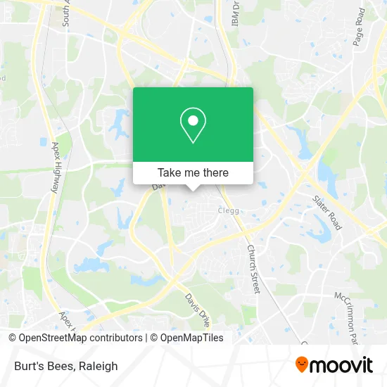 Burt's Bees map