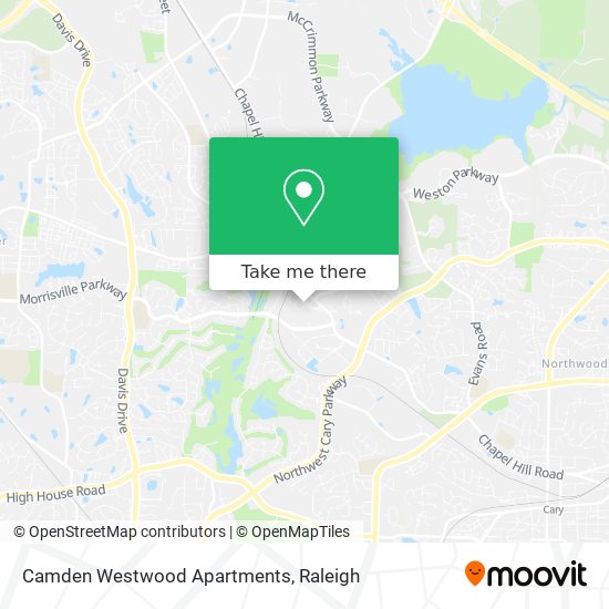 Camden Westwood Apartments map