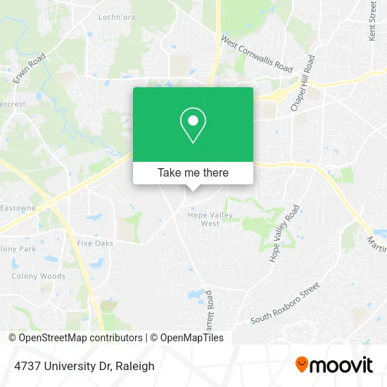 Mapa de 4737 University Dr