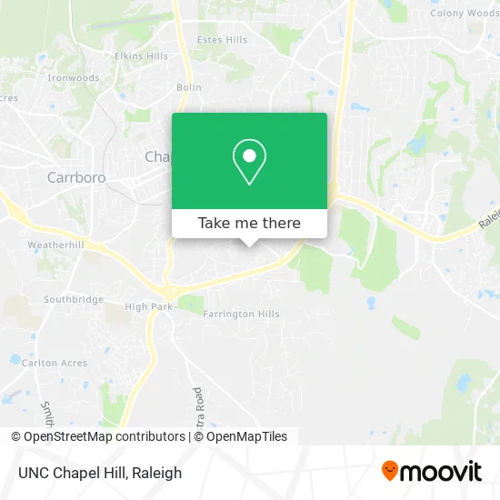 UNC Chapel Hill map