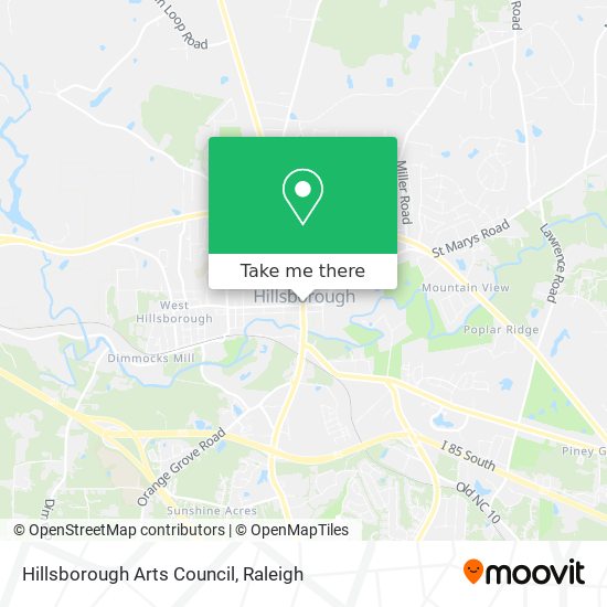 Hillsborough Arts Council map