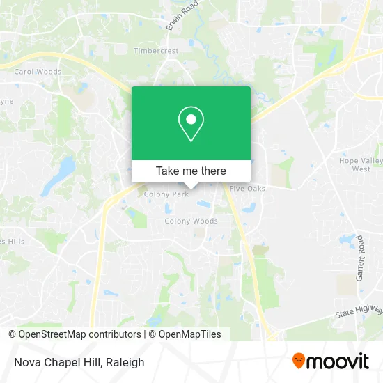 Nova Chapel Hill map