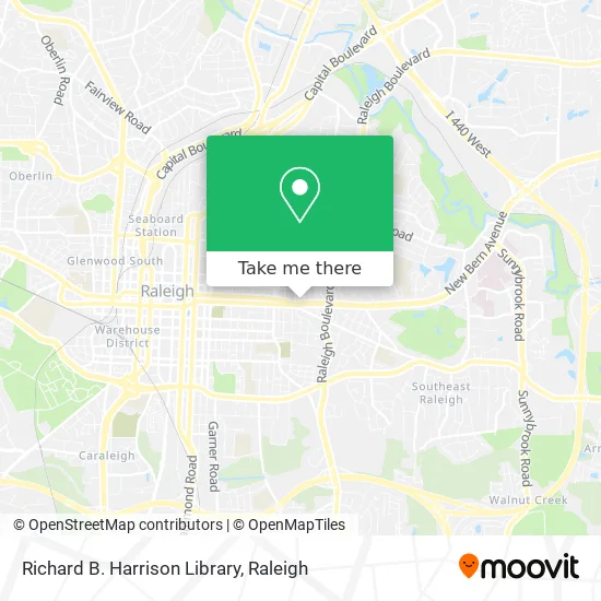 Richard B. Harrison Library map