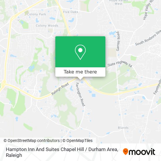 Hampton Inn And Suites Chapel Hill / Durham Area map