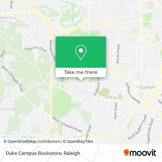 Duke Campus Bookstore map