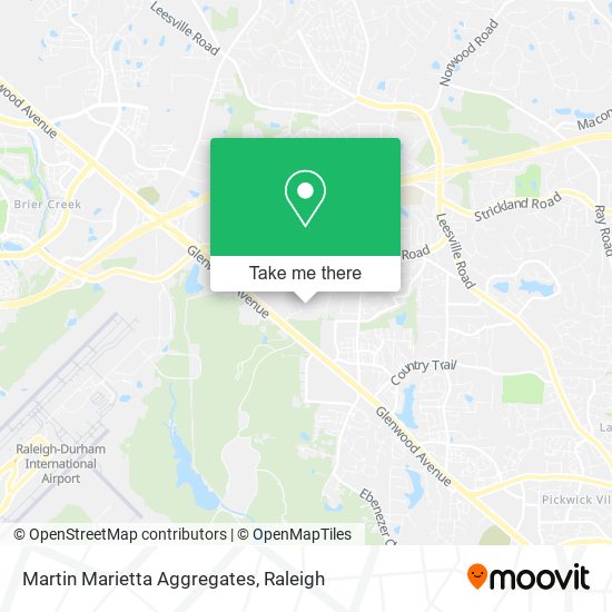 Mapa de Martin Marietta Aggregates