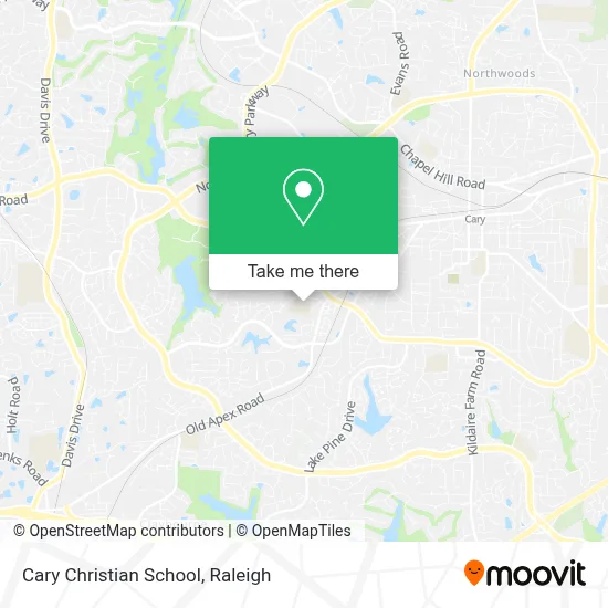 Cary Christian School map