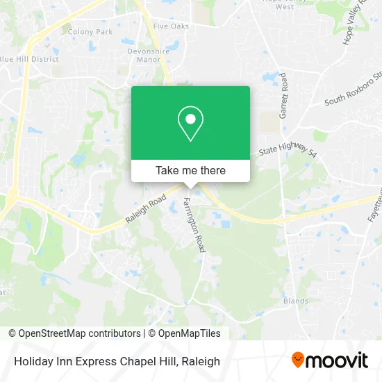 Mapa de Holiday Inn Express Chapel Hill