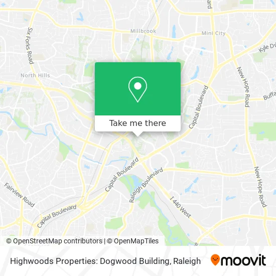 Highwoods Properties: Dogwood Building map