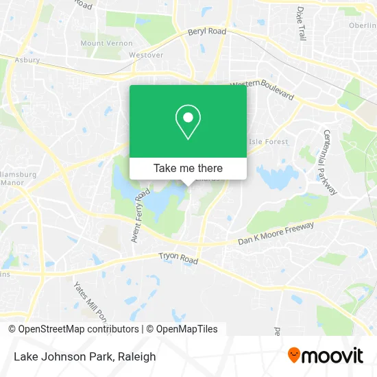 Lake Johnson Park map