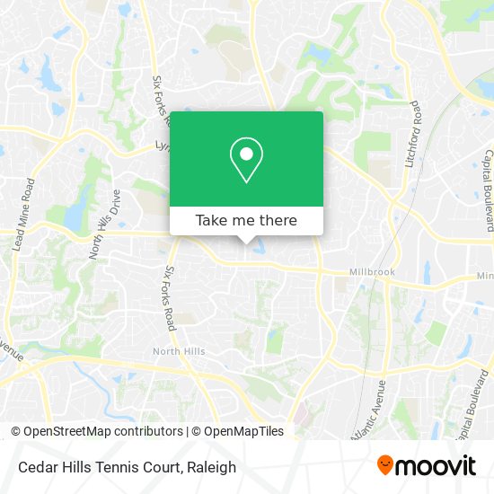 Mapa de Cedar Hills Tennis Court