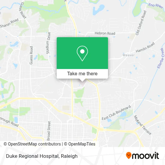 Duke Regional Hospital map