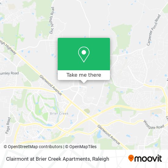 Clairmont at Brier Creek Apartments map