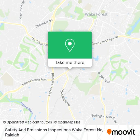 Safety And Emissions Inspections Wake Forest Nc map