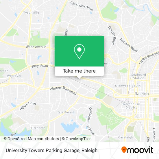 University Towers Parking Garage map