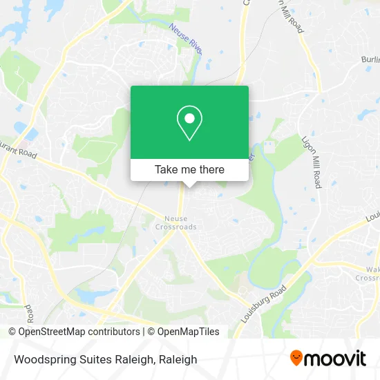Woodspring Suites Raleigh map