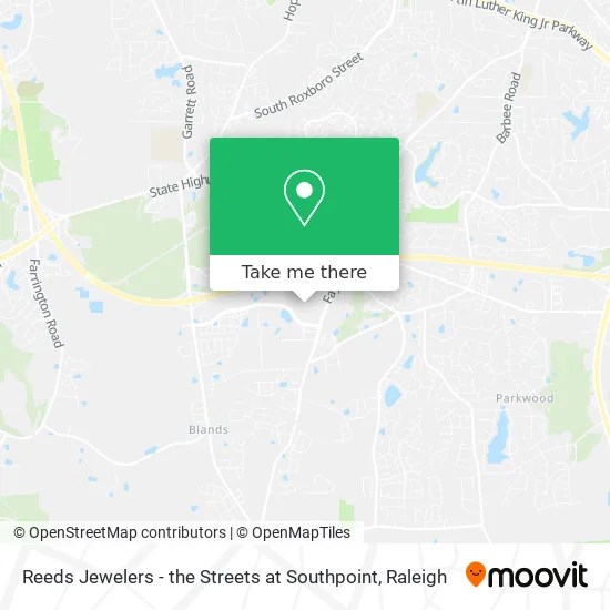 Reeds Jewelers - the Streets at Southpoint map