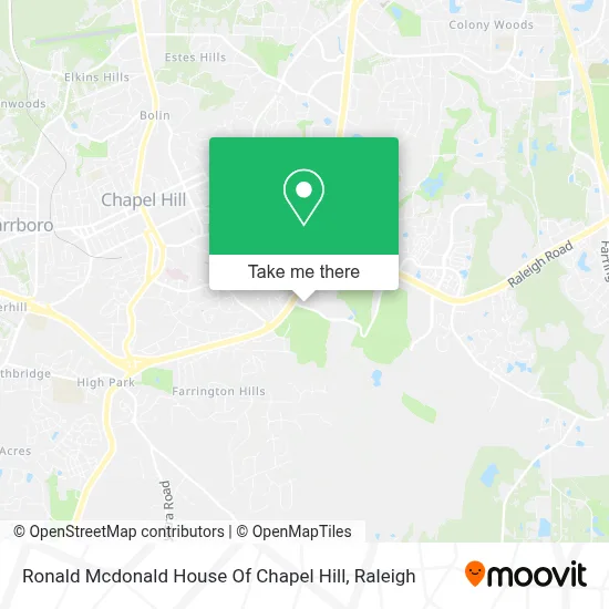 Ronald Mcdonald House Of Chapel Hill map