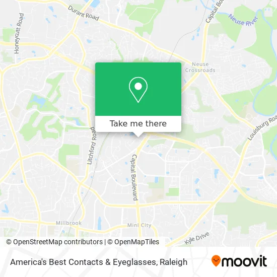 America's Best Contacts & Eyeglasses map