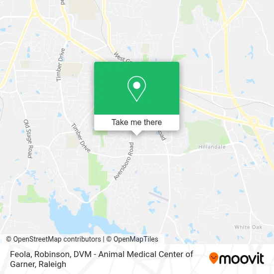 Feola, Robinson, DVM - Animal Medical Center of Garner map
