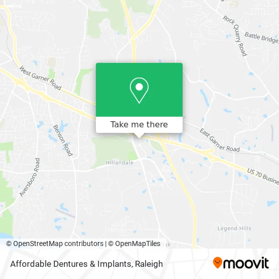 Affordable Dentures & Implants map
